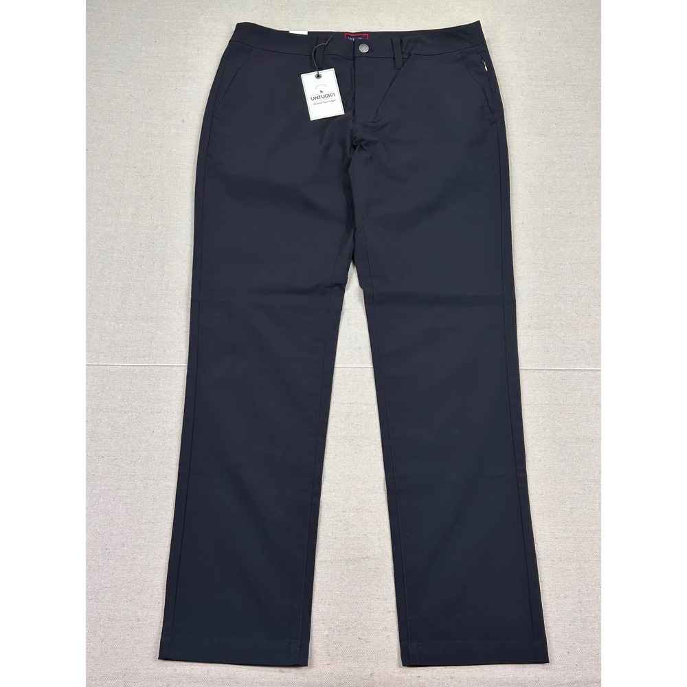 UNTUCKit Chancellor Golf Pant Mens 32x32‎ Straight Fit Navy Blue Chino Khakis